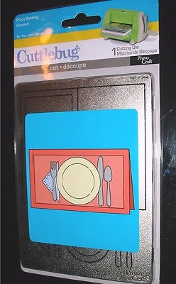 Place Card with Setting CuttleBug Die 37-1632 NEW! - Image 1 of 3