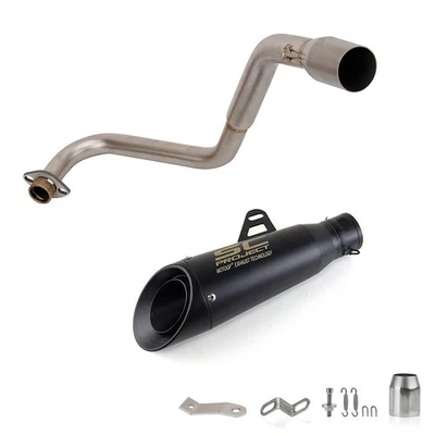 Motorcycle Full Exhaust System Muffler Tail Pipe For Honda Grom 125 2013-2025 Foto 1 de 4