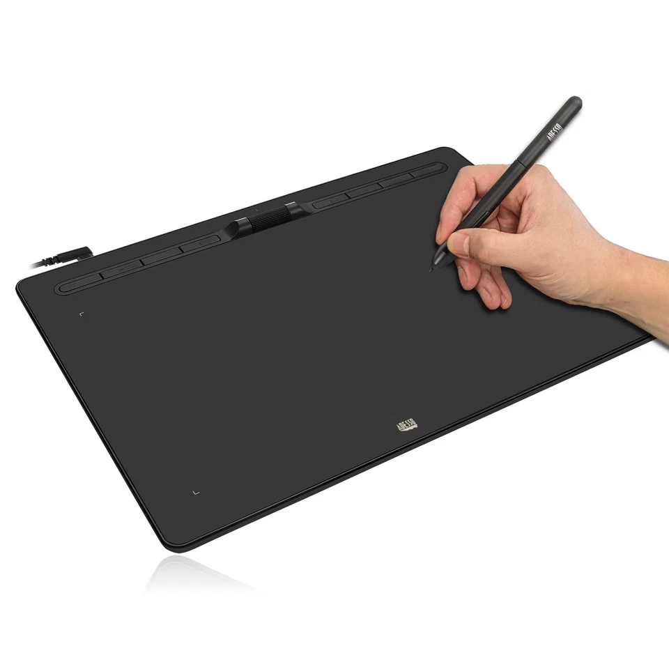 Cybertablet F12 Graphic Tablet 12X7 Drawing Area 8192 Pressure Sensitivity Black - Image 1 of 4