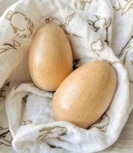 Montessori Holz Ei Shaker Percussion Instrument Musik Rhythmus Spielzeug 2 Stück - Bild 1 von 4