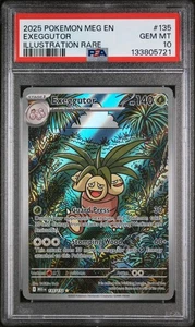 2025 PSA 10 Pokemon MEG EN-Mega Evolution Illustration Rare #135 Exeggutor - Picture 1 of 2