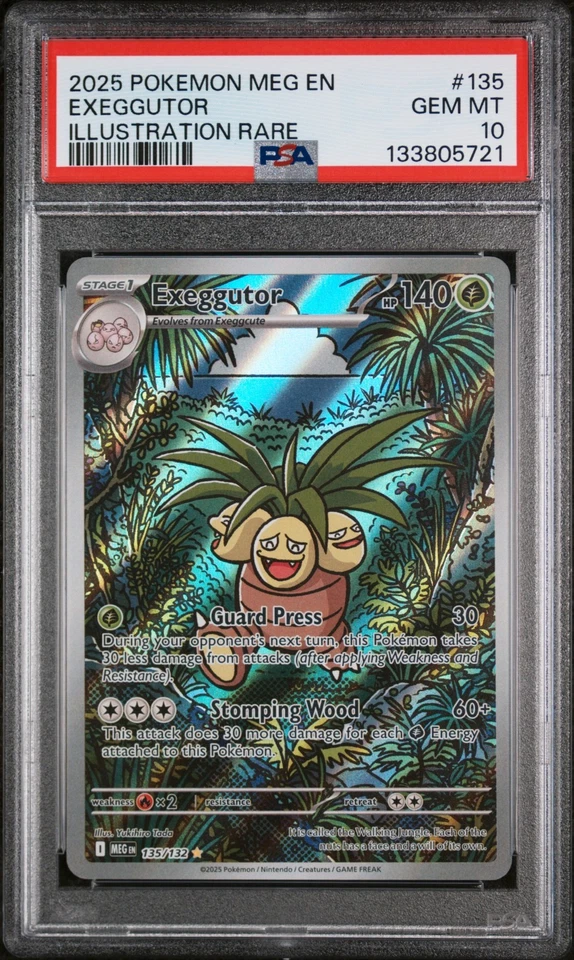 2025 PSA 10 Pokemon MEG EN-Mega Evolution Illustration Rare #135 Exeggutor - Image 1 of 2
