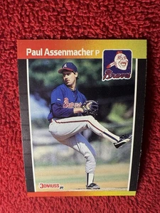 Vintage 1989 Paul Assenmacher Atlanta Braves Donruss MLB Trading Card 357 - Picture 1 of 12