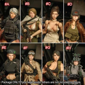 Modelo esculpido cabeza dama mujer 1/12 pintado premium para figura de acción romankey de 6" - Imagen 1 de 3