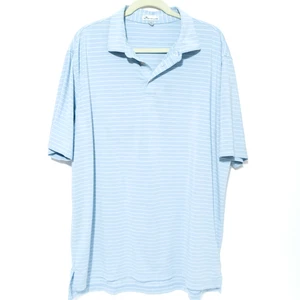 Peter Millar Hemd Herren XL blau weiß gestreift Polo Golf Performance - Bild 1 von 9