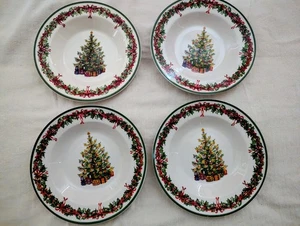 4 große Suppenschalen mit Rand Traditionen Feiertage Feiern Christopher Radko  - Bild 1 von 4