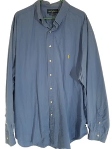 Ralph Lauren Shirt Mens 3XLT Tall Blue Button Down Collar Long Sleeve 3028HP - Picture 1 of 5