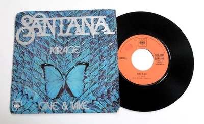 SANTANA - MIRAGE 7" 45 EX VINYL Rare 1974 Italian Picture Sleeve Single Italy - Image 1 of 2