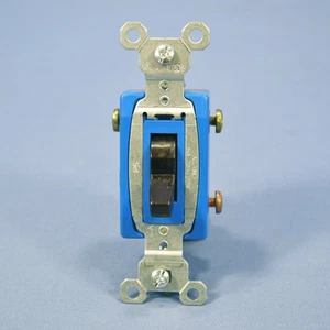 Pass & Seymour Brown COMMERCIAL Toggle Light Switch 3-Way 15A Bulk CS15AC3 - Picture 1 of 5