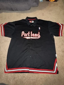 Vintage Portland Trail Blazers Nike Warm Up Shooting Jersey Men’s Size 4XL Black - Picture 1 of 14