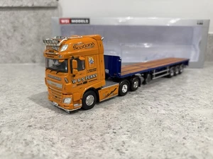 WSI - DAF XF 6x2 w/Flatbed Trailer - W&S Penny - 02-2236 - 1:50 - Mint/New - Picture 1 of 13
