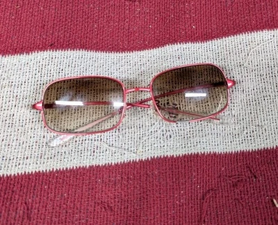 Gafas de sol Miu Miu By Prada SMU 56 A 5AG 1Z1 rojas cuadradas marco solamente  Foto 1 de 4