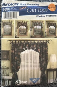 CRAFTS UNCUT SIMPLICITY 5696 SEWING PATTERN DRAPERY WINDOW CURTAINS VALANCE - Picture 1 of 2