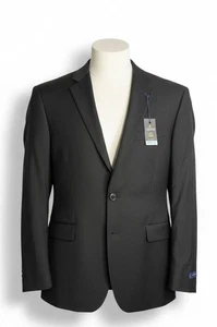Blazer de hombre Stanford 46 Reg Hopsack elástico calce clásico negro traje chaqueta nuevo con etiquetas - Imagen 1 de 12