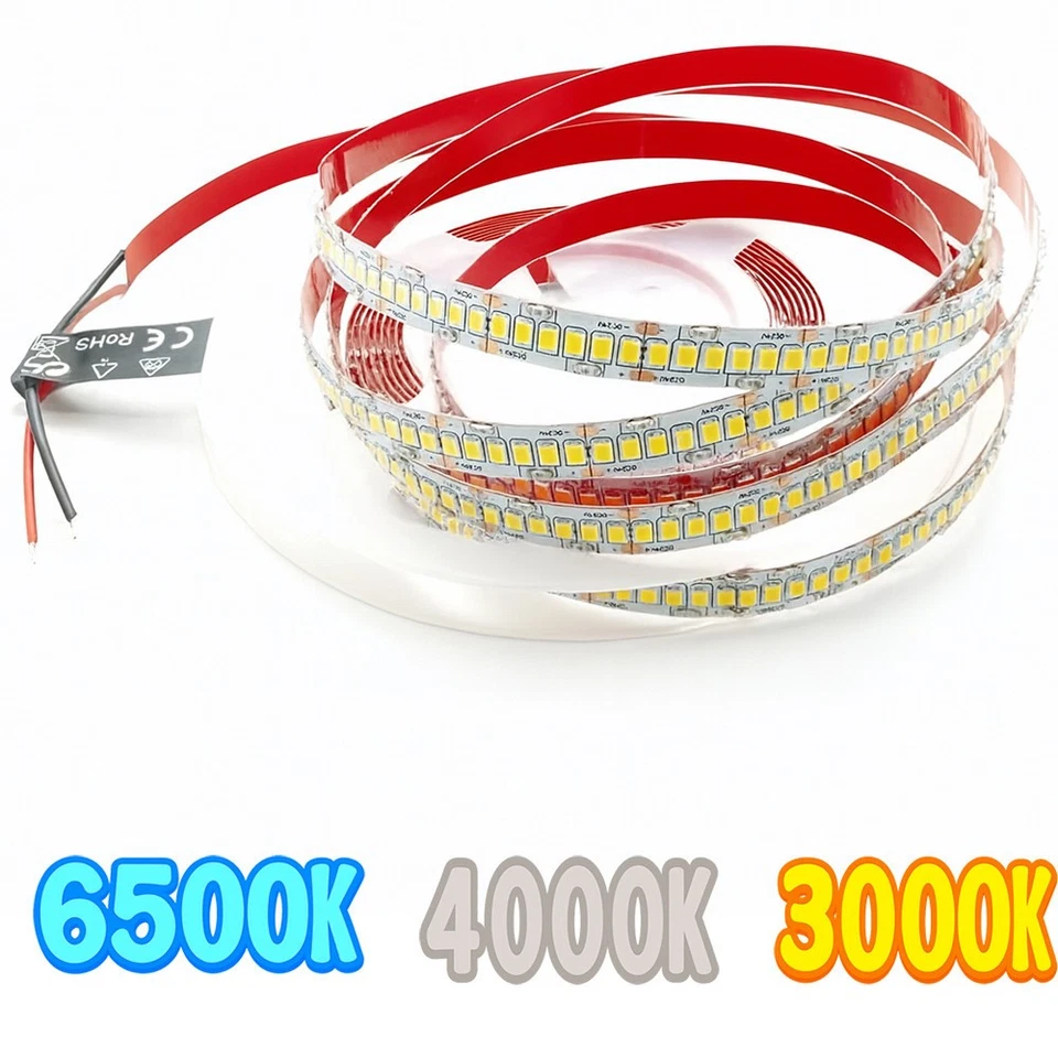 Striscia strip 600 led 2835 24V 5 metri 61 watt luce fredda calda naturale - Immagine 1 di 1