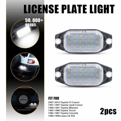 LED License Pair Light Plate Tag Lamp Kit for 1985-1987 Assembly Toyota Cressida - Image 1 of 4