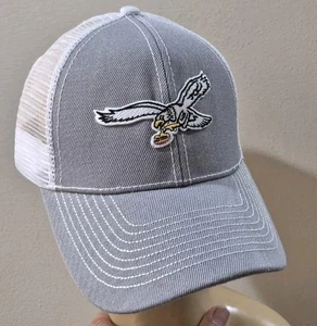 Philadelphia Eagles Throwback White Bird Contrast Trucker Hat Structured  - Picture 1 of 16