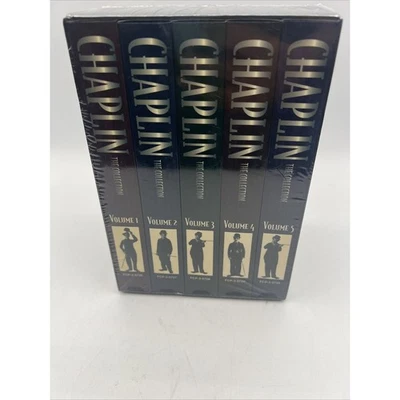 Chaplin The Collection VHS Set Of 5 Classic Comedy Movies B&W 4Hrs Sealed - Image 1 of 4