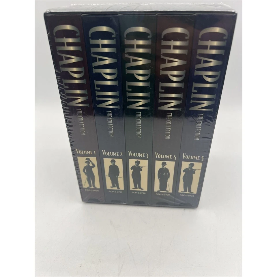 Chaplin The Collection VHS Set Of 5 Classic Comedy Movies B&W 4Hrs Sealed - Image 1 of 4