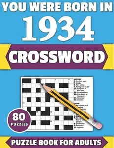 You Were Born In 1934: Crossword: Enjoy Your Holiday And Travel Time With Large  - Picture 1 of 1
