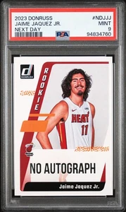 2023 Panini Donruss - Next Day - NO AUTO SSP - Jaime Jaquez JR. - ROOKIE - PSA 9 - Picture 1 of 2