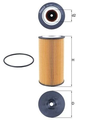 OX 358D MAHLE Oil Filter for AUDI,VW - Image 1 of 4