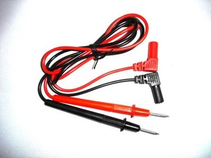 REPLACEMENT TEST LEADS / PROBES FOR MULTIMETER fits most popular models 4mm - Picture 1 of 1