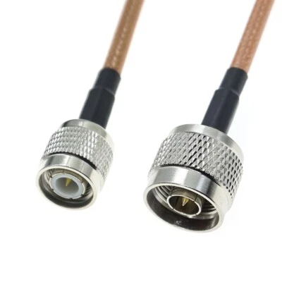 RG400 Double Shielded Cable TNC Male Plug To N Male Connector Pigtail lot - Image 1 of 4