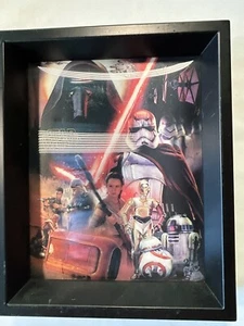 Star Wars “ The Force Awakens “ Black 3D Picture 8.5” X 11” - Picture 1 of 3