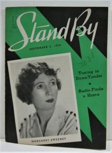 1936 Stand By Magazine Margaret Sweeney Cover WLS Radio Prairie Farmer Chicago - Foto 1 di 2