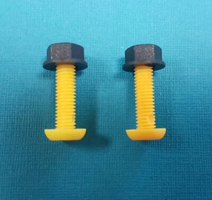 Paquete de 100 fijadores de placa de plástico amarillo nailon para automóvil, tuerca y perno, tornillo M6 25 mm - Imagen 1 de 4