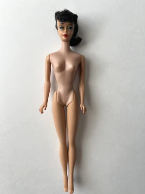 Vintage Barbie Doll Brunette Ponytail #5 with Greasy Face, Mattel 1960s, READ - Image 1 of 4