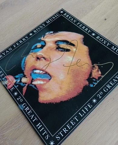 BRYAN FERRY SIGNED : Street Life 20 Great Hits : UK Double VINYL LP '86 Unplayed Cover