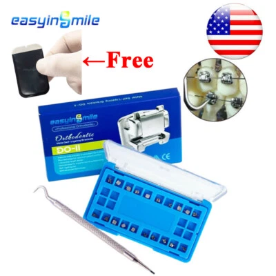 Mini brackets dentales autoligables para ortodoncia EASYINSMILE Roth022 345 gancho Foto 1 de 4