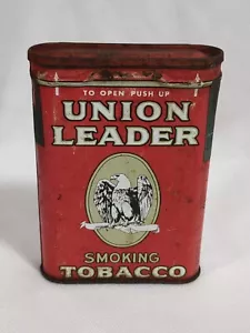 Vintage Union Leader Smoking Tobacco Vertical Pocket Tin - Picture 1 of 6