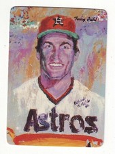 1986 Mother's Cookies Houston Astros TERRY PUHL #16