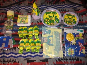 Vtg Teenage Mutant Ninja Turtles Birthday Party Favors Supplies Lot 1989 TMNT 71