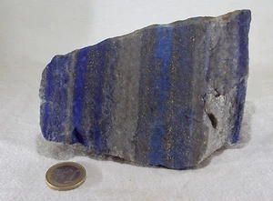 Wunderschöner Lapislazuli Roh - Stein Afghanistan blau mit Pyrit 1001g Skulptur - Picture 1 of 6