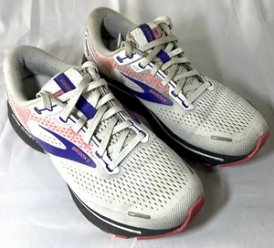 Brooks Womens Ghost 14 White Running Shoes Sneakers Size 8 1203561B192 - Picture 1 of 14