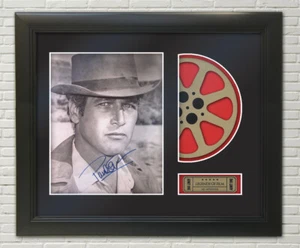 Paul Newman framed Reproduction Signature Photo Reel Display - Picture 1 of 4