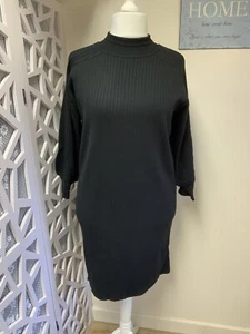 City schickes Pulloverkleid Gr. 16 (S) schwarz Ballonärmel Strick NEU mit Etikett - Bild 1 von 16