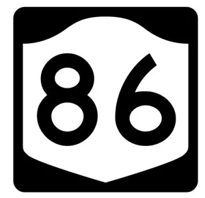 New York State Route 86 SR 86 Sticker Decal Highway Sign Road Sign R8253 - Picture 1 of 1