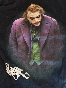 The Joker Heath Ledger The Dark Knight 2008 Character Black L Batman DC Shirt - Picture 1 of 7