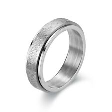 Twill Frosted Spinner Band Women Men Titanium anxiety Fidget Promise Couple Ring