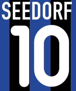 Inter Milan Seedorf Nameset Shirt Soccer Number Letter Heat Print Football H 00 - Picture 1 of 1