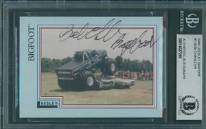 1988 Leesley Bigfoot #025 Bob Chandler Signed Card Beckett Authentic Auto BAS - Picture 1 of 2