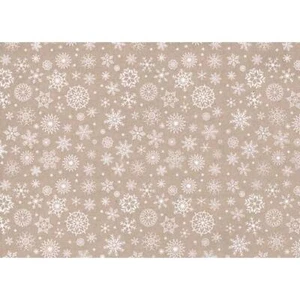 Stafil 30x40cmx1mm Snowflakes Printed Polyester Felt - Picture 1 of 7