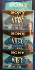 Sony Vhs-C Premium 3 Pack Compact Camcorder Tapes Sp 30 Ep 90 Minute New Sealed