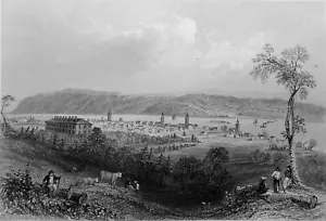 CANADA (NOUVEAU-BRUNSWICK, ACADIE) - FREDERICTON - Gravure du 19eme siècle - Imagen 1 de 2