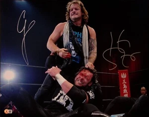 Kenny Omega Chris Jericho Signed 16x20 Photo BAS COA New Japan AEW WWE AAA CMLL - Picture 1 of 24